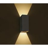 ANTHRACITE WALL 2x3W WW IP54 DARK LIGHT 100-240V