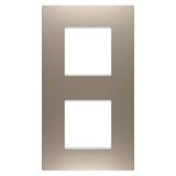 EGO INTERNATIONAL PLATE - IN PAINTED TECHNOPOLYMER - 2+2 MODULES VERTICAL - LIGHT BRONZE - CHORUSMART