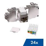 Once.RJ45 screen.ser.TOOLLESS LINE,Cat.6a 10GB,core.24pcs.