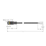 Actuator and Sensor Cable, PVC Connection Cable   RKC4.221T-10/TEB