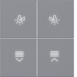 KNX pushbutton cover, 4-way, with backlight, A.x/C.x, titanium