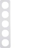 Frame 5gang, R.1, p. white glossy
