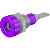 2 mm socket, flat plug connection, mounting Ø 6.4 mm, purple, 23.0030-26