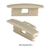 End cap for VS with hole, silver color, 1 pc