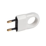 PLUG 2P 2.5A PLAST WHITE