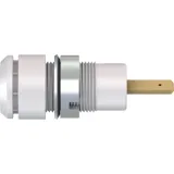 2 mm socket, flat plug connection, mounting Ø 8.6 mm, CAT III, white, 65.9098-29