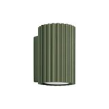 GREEN WALL LAMP WITH ELEGANT GROOVES ON THE LAMPSHADE FROM THE KARBON OLIVE GREEN SERIES