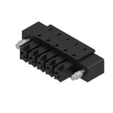PCB plug-in connector, female header, Flange, THT/THR solder connection, 3.81 mm, Number of poles: 5, 90°, Solder pin length (l): 1.5 mm, tinned, black, Box