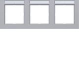 Cover frame 3-way horizontal, text field, A.1, titanium