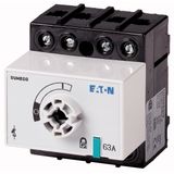 Switch-disconnector, DMM, 63 A, 4 pole, Stop Function optional, Without rotary handle and drive shaft, Vertical connection
