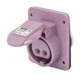 Receptacle IP44 10° 2P 16A 24V
