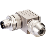 M12 male 90° A-cod. screw terminal 8-pol., max. 0.5mm², 6 - 8mm, shiel