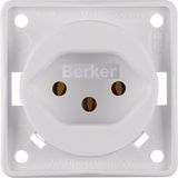 sock. outl. w. earth cont. CH type 13, screw term, Int. mod. ins., pw 