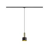 GIULIA 12 for 1-circuit tracks black/gold brown brass 230V LED E27 11W