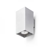 AGATE II wall brushed aluminum 230V LED GU10 2x7W