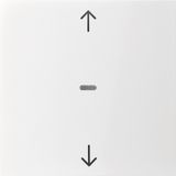 Cover arrow for 1gang for push-button m, clearlens, S.1/B.3/B.7, p. wh