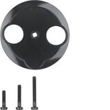 Antenna socket cover 2 cutouts, Series 1930/Glass, black