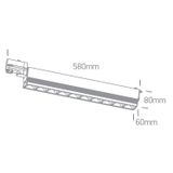 WHITE COB 10x5W WW TRACK LIGHT ADJUSTABLE 230V