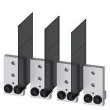 Front bus connectors extended 4 units short for 3VA15; 3VA25
