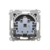 Socket outlet with earthing and shutters, black matt, 16A
