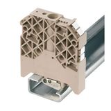 End bracket, Light Grey, TS 32, V-0, Wemid, Width: 12.2 mm, 130 °C