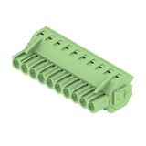 PCB plug-in connector, female plug, 5.08 mm, Number of poles: 10, 225°, Clamping yoke connection, Clamping range, max. : 4 mm², Box