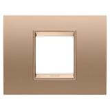 LUX PLATE - IN METAL - 2 MODULES - SOFT COPPER - INNER FRAME MATT SOFT COPPER - CHORUSMART