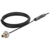 Sensor head, shielded, M10 housing, sensing distance 2 mm, repeat accuracy 2 Âµm, 3.6 m free cutting cable E2NC0019F