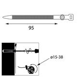 UP-z clamping strap holder fi 38 UV