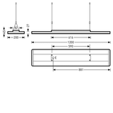 Suspended luminaires Lunexo H Prisms White ETDD 62W 6300lm Wide reduced glare UGR19 (W19) IK03 3 SDCM