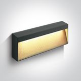 ANTHRACITE WALL LIGHT 6W CCTV IP65 DARK LIGHT 230V