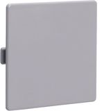 End cap made of PVC for slotted panel trunking LKG 75x75mm stone grey