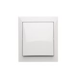 Single contact push button without pictogram IP44, 10AX, white