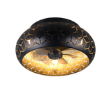 Bidar ceiling fan 3xE27 matt black/gold