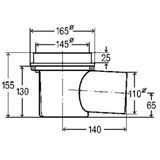 Basement drain DN100, horizontal
