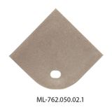 End cap for RH with hole, silver color, 1 pc