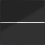 Push button cover, single, A.x/C.x, glossy night black