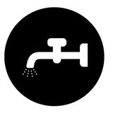 M22-XDH-S-X16 Button plate, raised black, liquid symbol