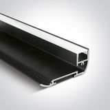 BLACK ALUMINIUM LED PROFILE FOR STEPS 2m