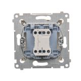 Momentary single switches with key - two positions ''0-1'', Gold matt, metalic, 5A