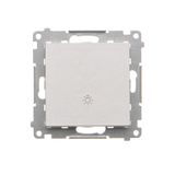 Light push button, 10AX, matt aluminum