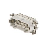 HDC insert, Male, 830 V, 20 A, Number of poles: 8, Tension-clamp connection, Size: 6