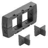 Frame, Cabtite (cable entry system), Polyamide, glass fibre-reinforced, Deep black, Height: 64 mm, Width: 126 mm, Depth: 24.2 mm, -40 °C…120 °C, IP66