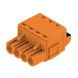 PCB plug-in connector, female plug, 5.08 mm, Number of poles: 4, 180°, PUSH IN with actuator, Clamping range, max. : 3.31 mm², Box