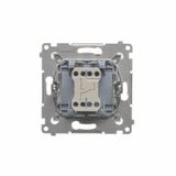 Single button for switches and push buttons, Silver matt, metalic