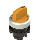 Illuminated short handle selector, 3 positions orange with marking