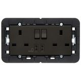 2 2P+E13ABS socket+red switch+C/C-USB bl