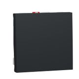 Switch, New Unica, 1-pole 1-way, 10AX, 2 modules, screwless terminals, painted, IP4X, anthracite