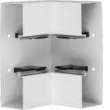 Inner corner made of basic profile for BRS 68x210mm upper part 80mm sheet steel traffic white