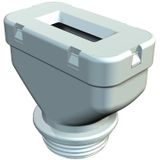 Flat cable threaded connection PG21 Polyethylene Stone grey RAL 7030